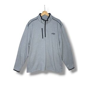 Callaway Mens Gray Quarter Zip Fleece‎ Pullover XL Golf Athletic Performance